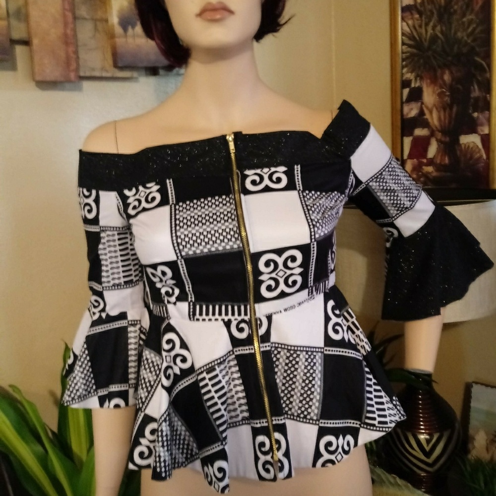 Plus sized african print chic top